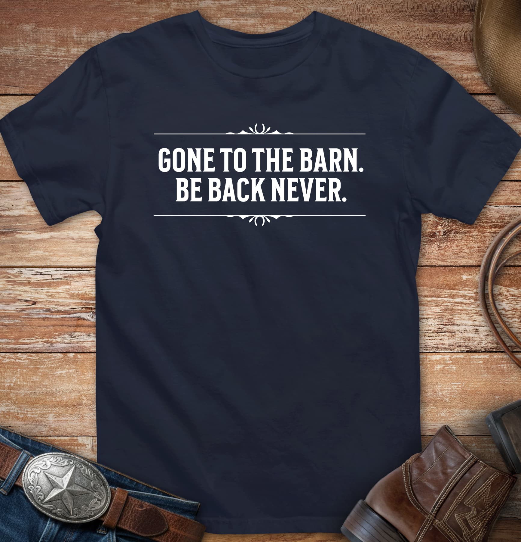 Gone to the barn - be back never