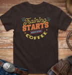 Training starts right after coffee