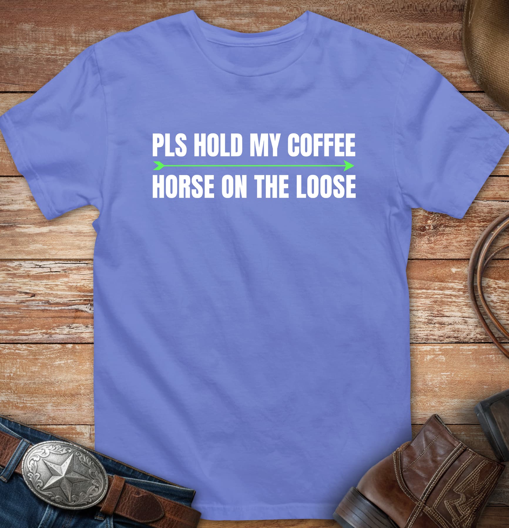 Pls hold my coffee - horse on the loose