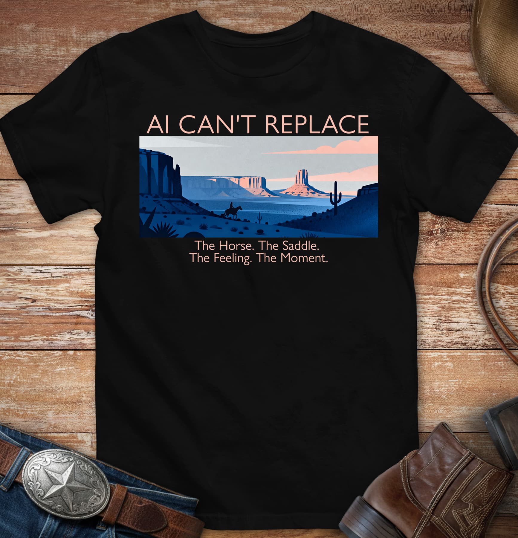 AI can't replace: the horse, the saddle, the feeling, the moment