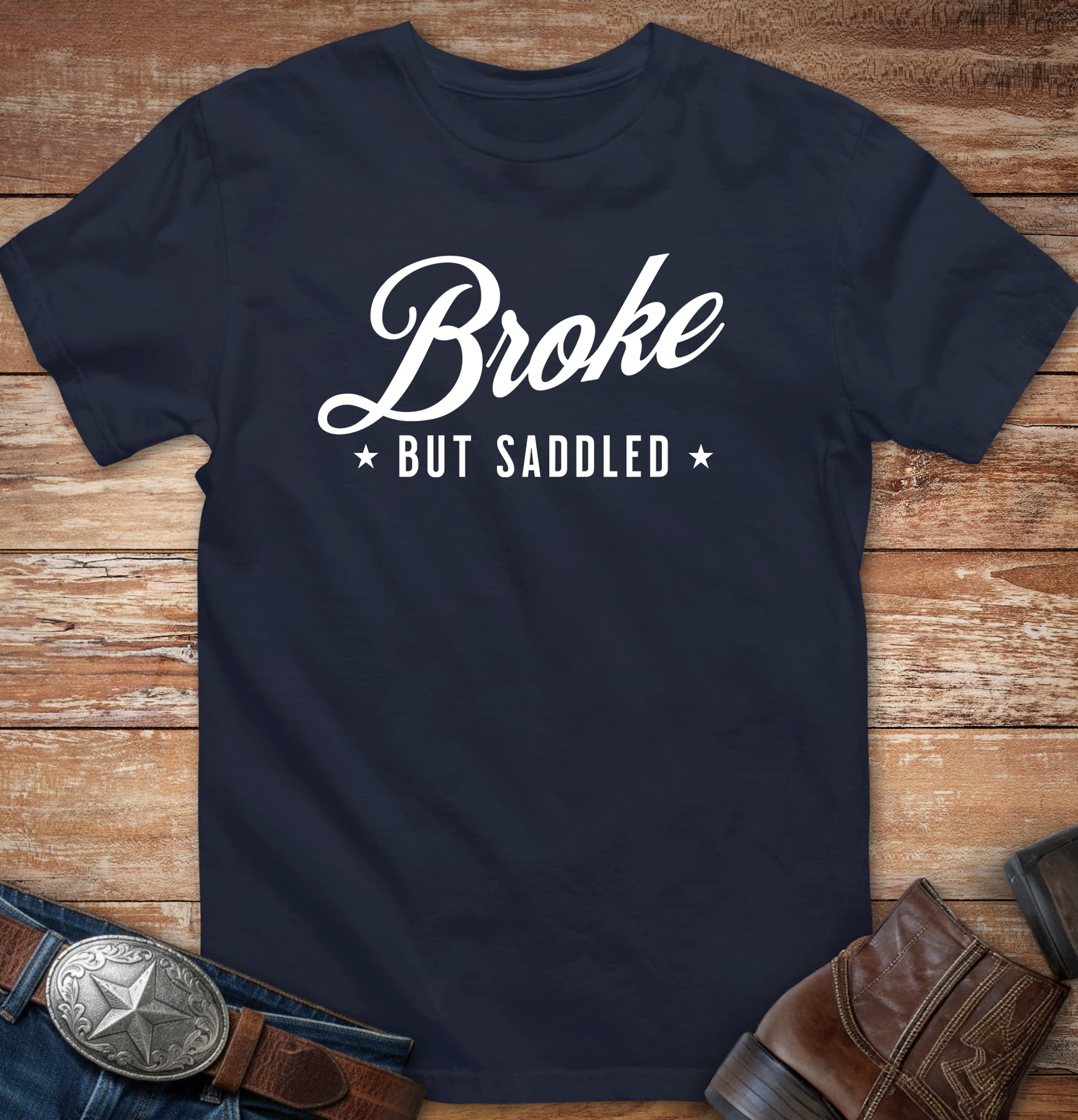 Broke but saddled