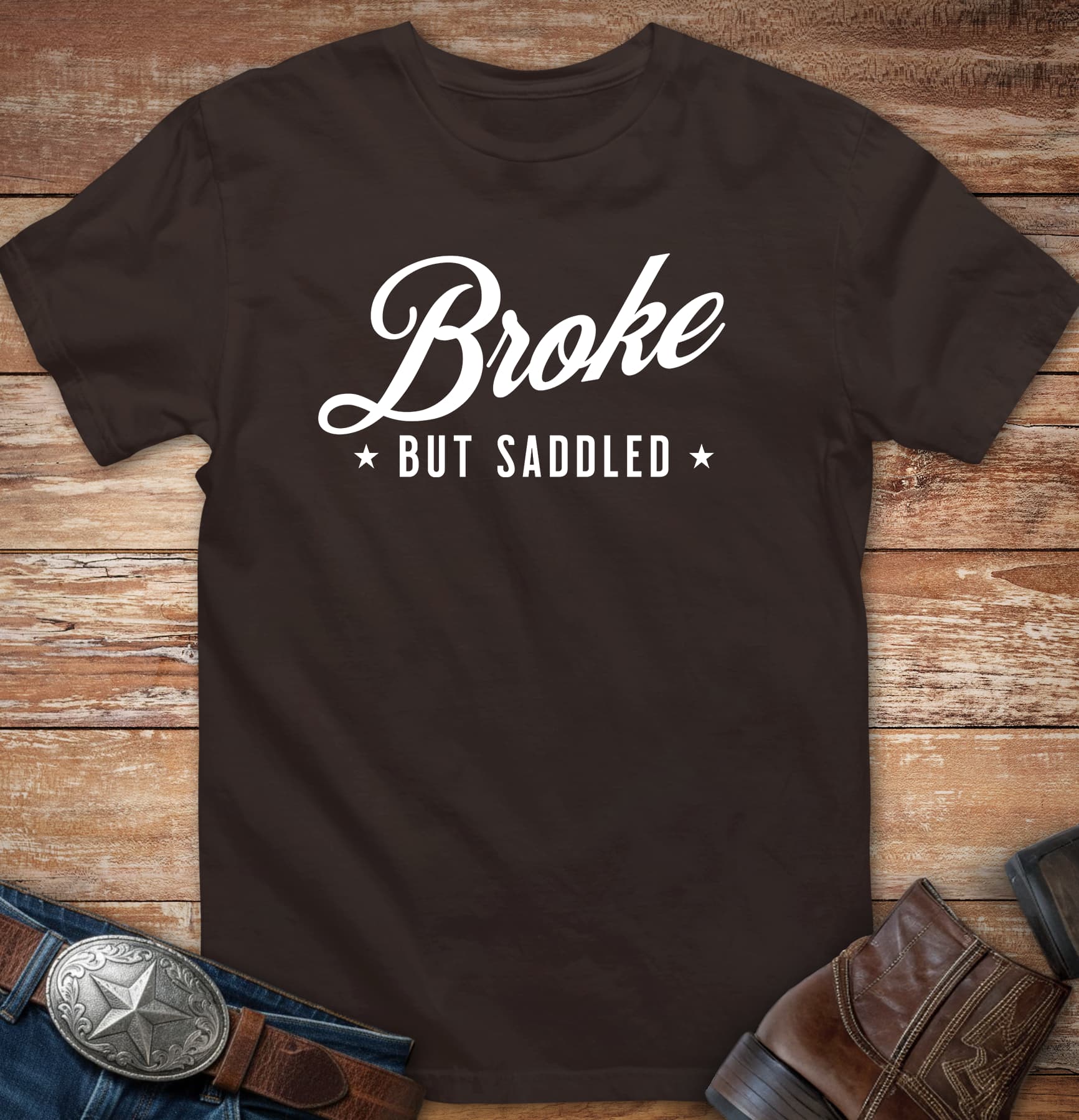 Broke but saddled