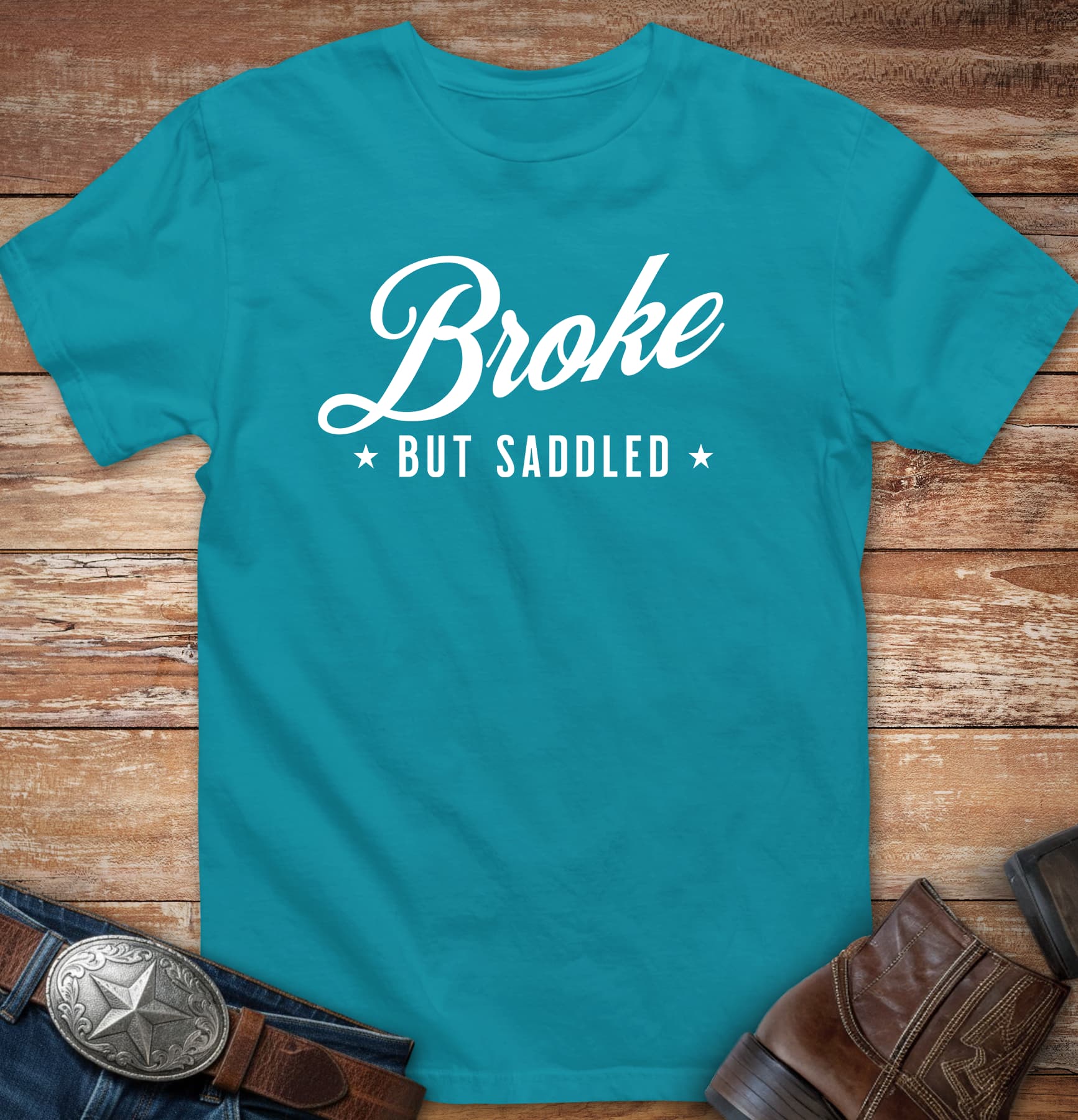 Broke but saddled