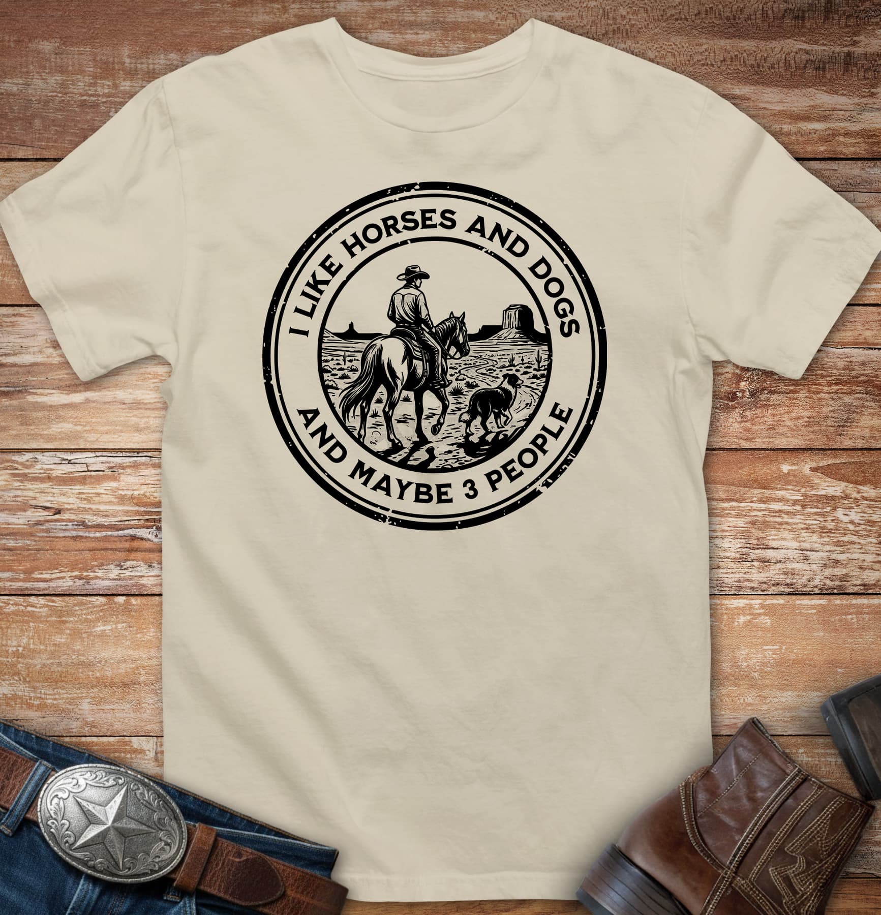 I like horses and dogs and maybe 3 people
