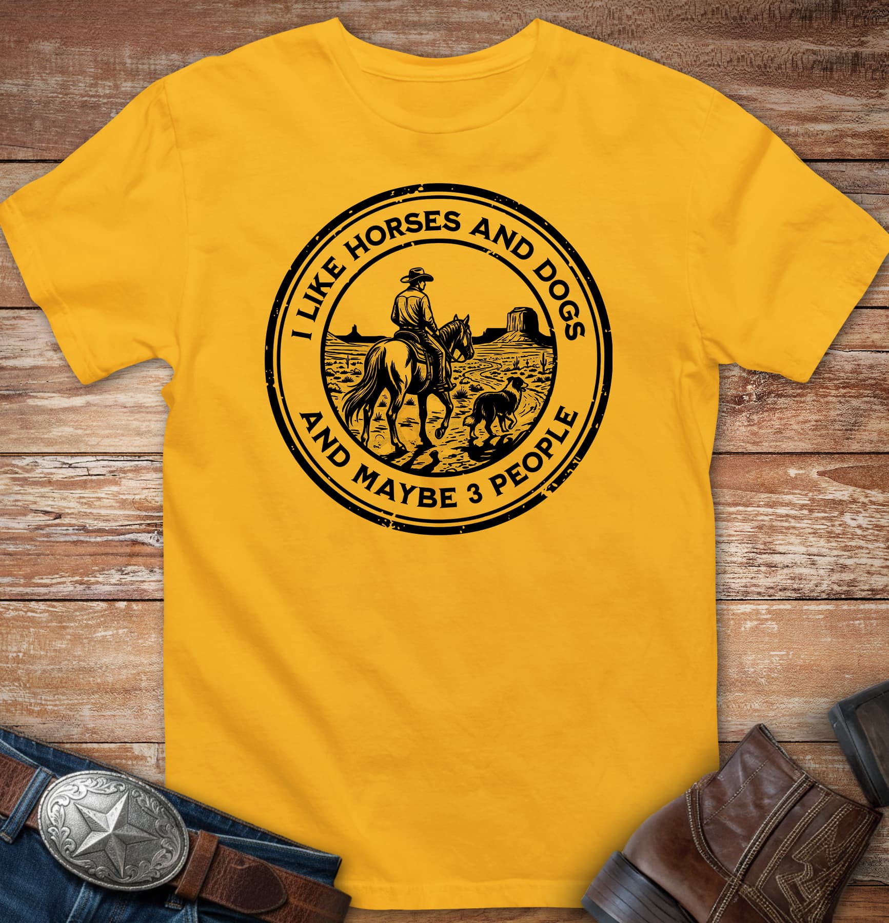 I like horses and dogs and maybe 3 people