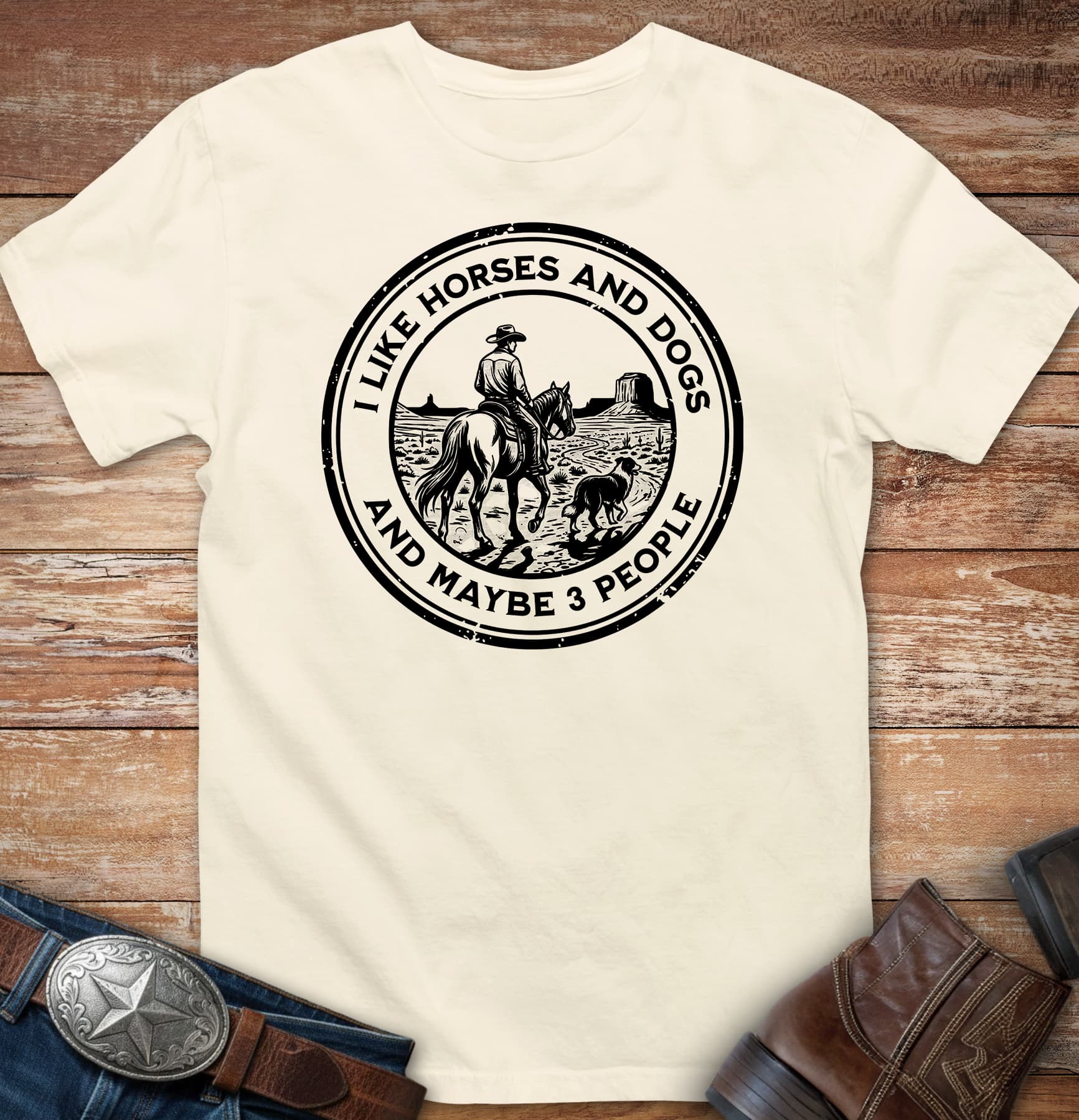 I like horses and dogs and maybe 3 people