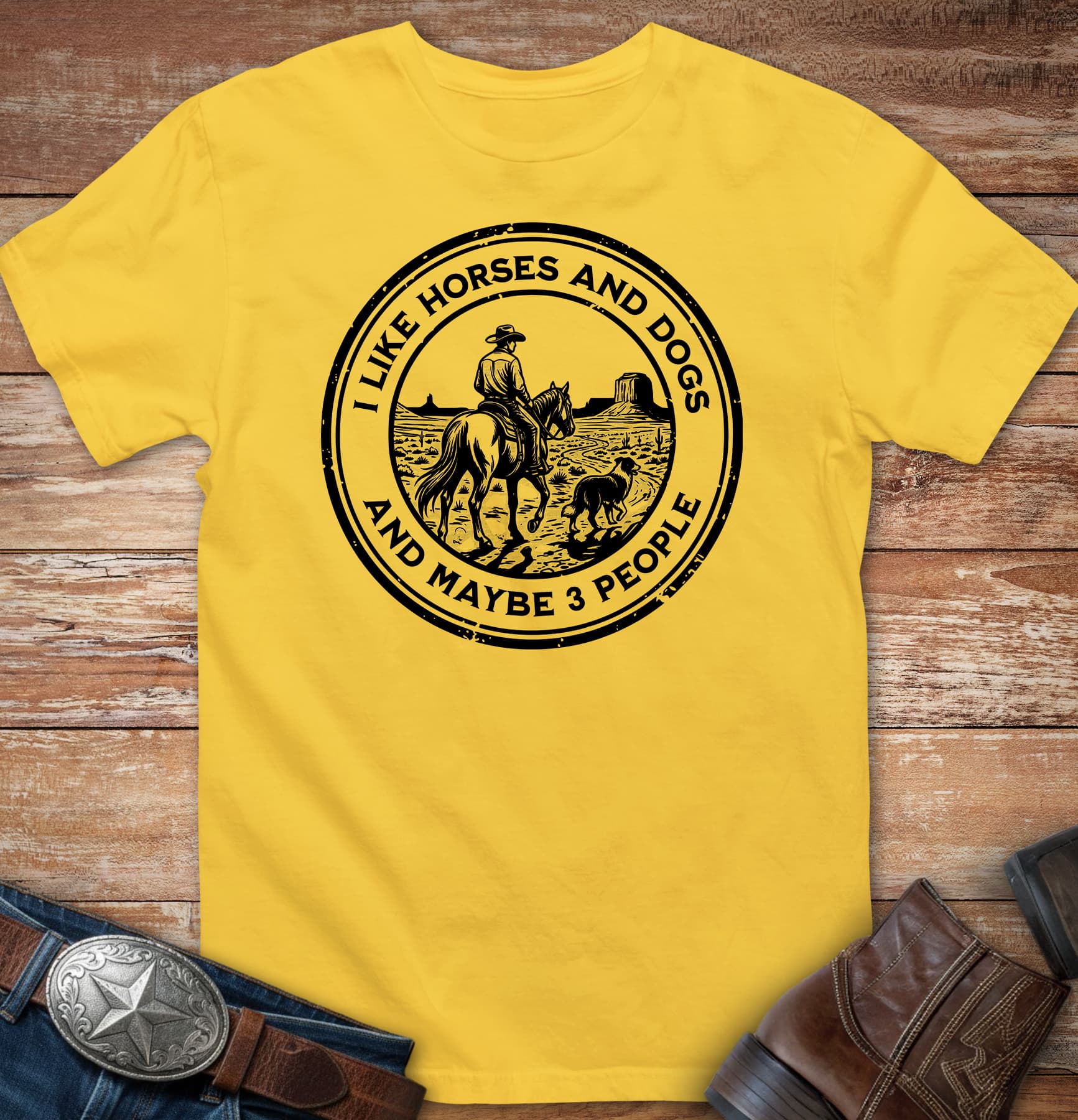 I like horses and dogs and maybe 3 people