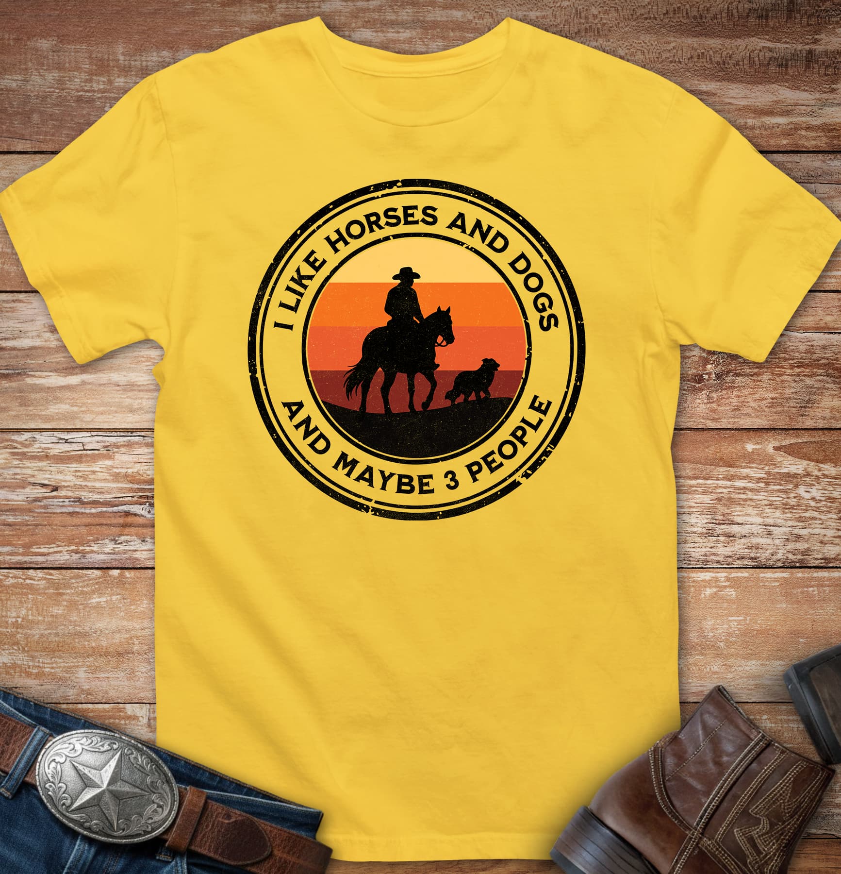 I like horses and dogs and maybe 3 people