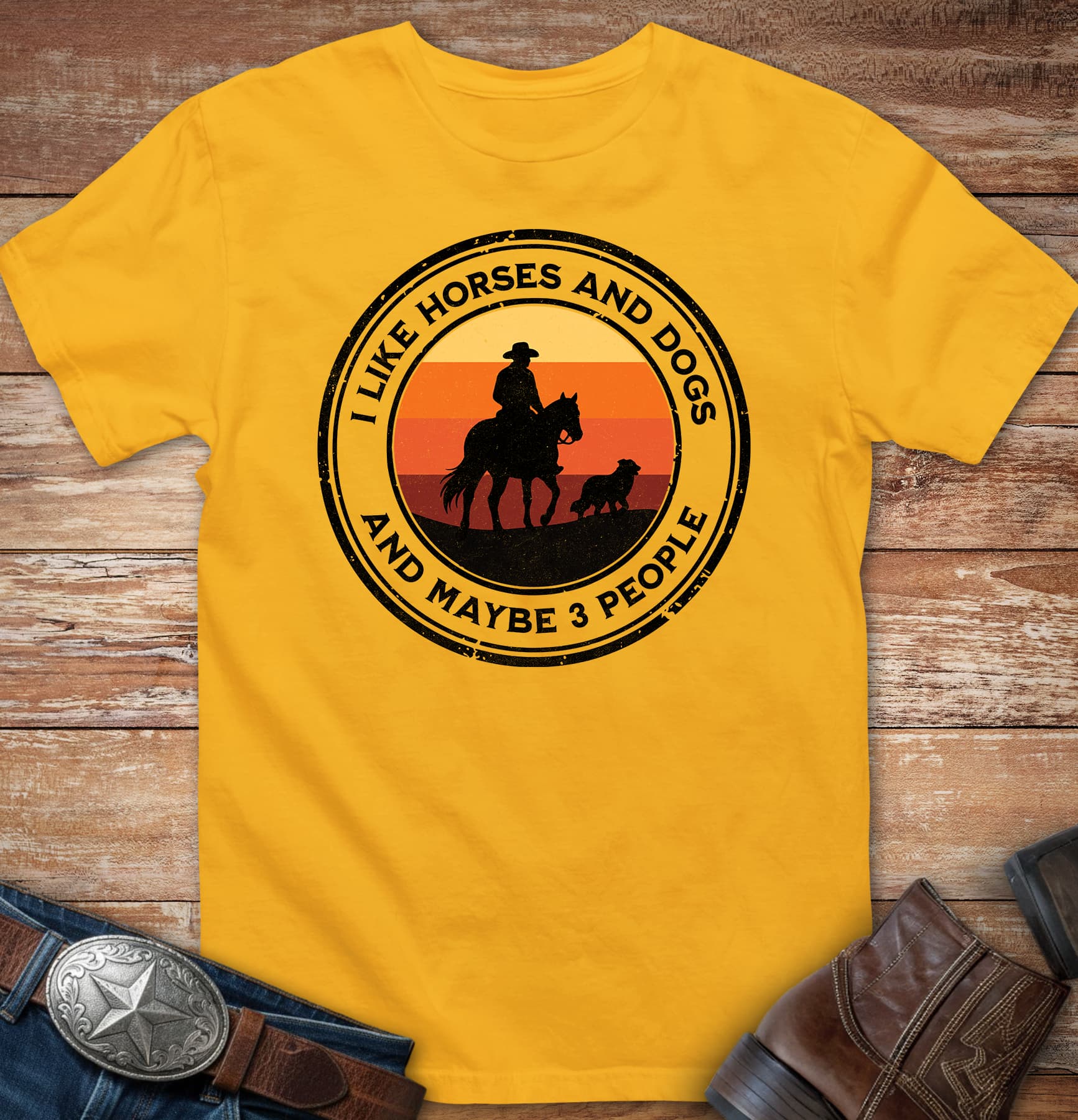 I like horses and dogs and maybe 3 people