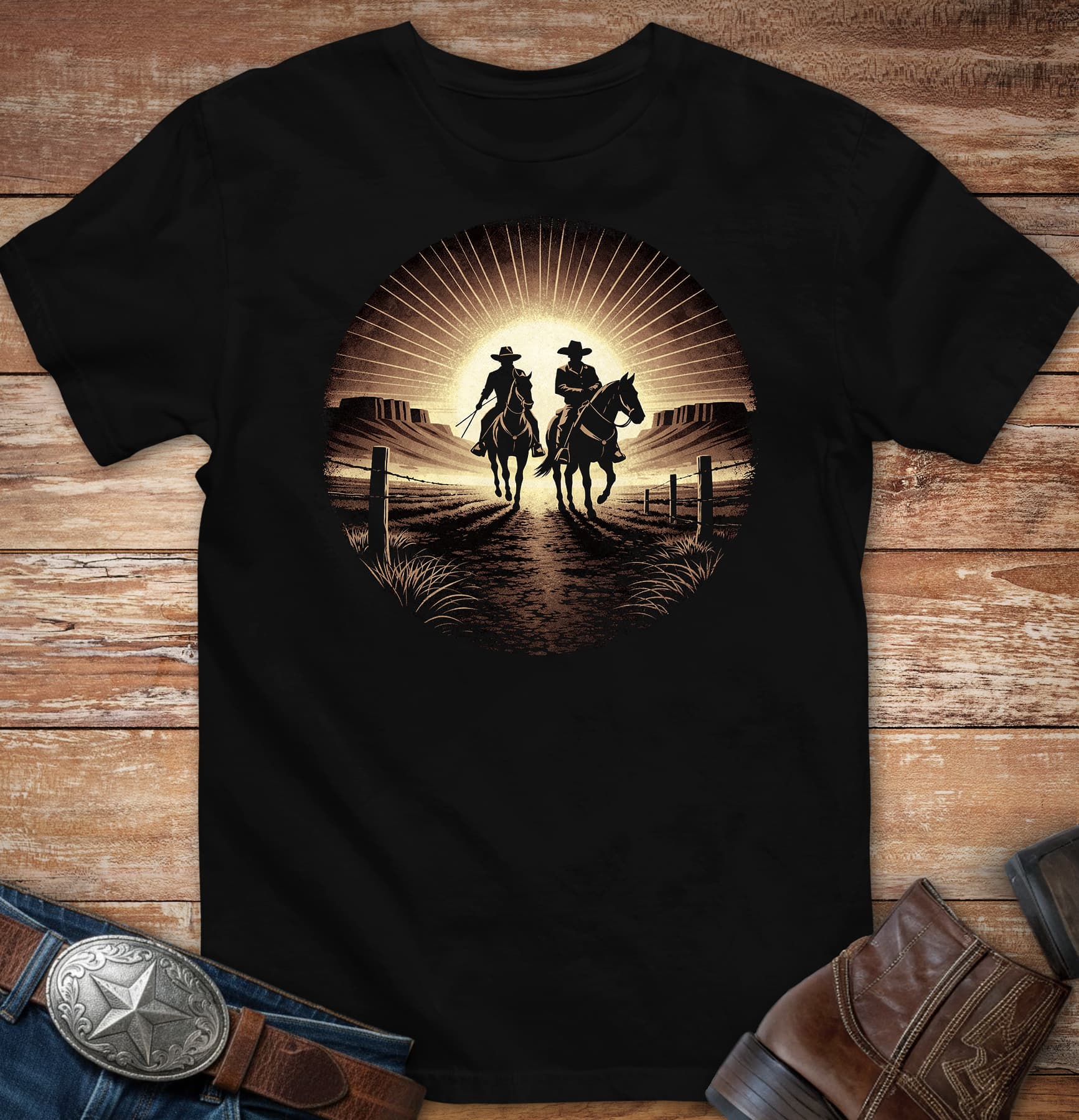 Cowboys at Sunset