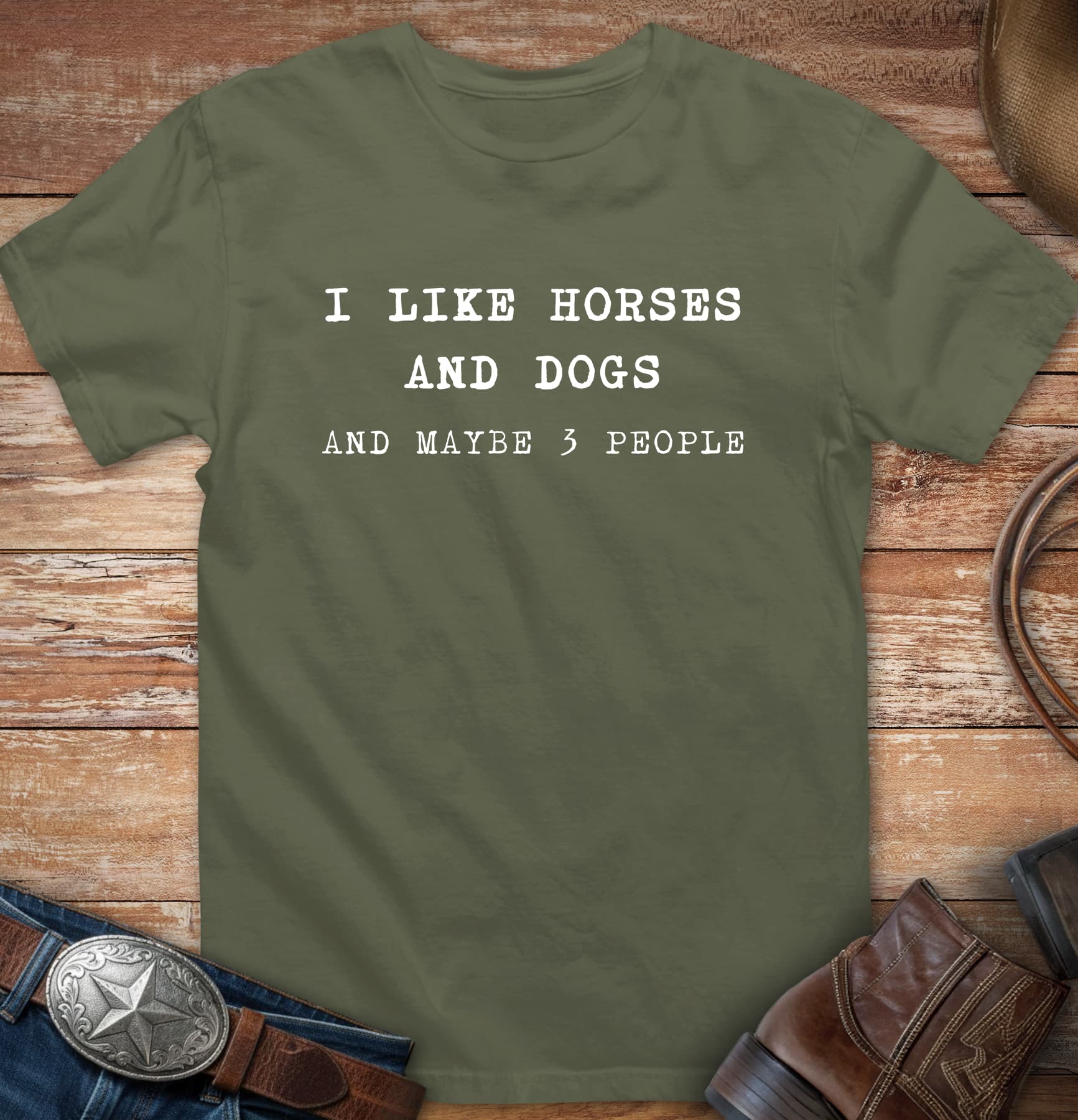I like Horses and Dogs and maybe 3 People