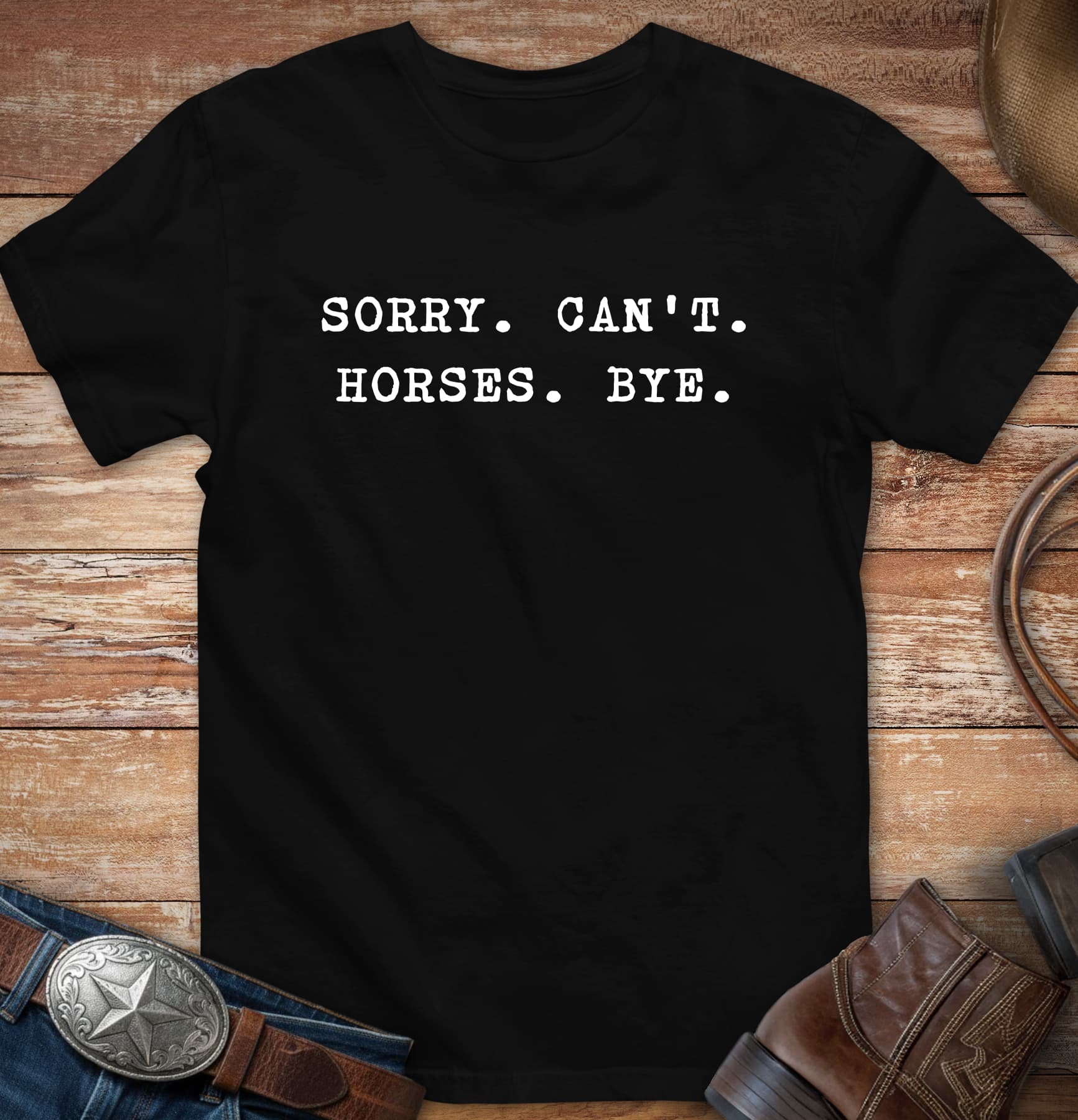 Sorry. Can't. Horses. Bye.