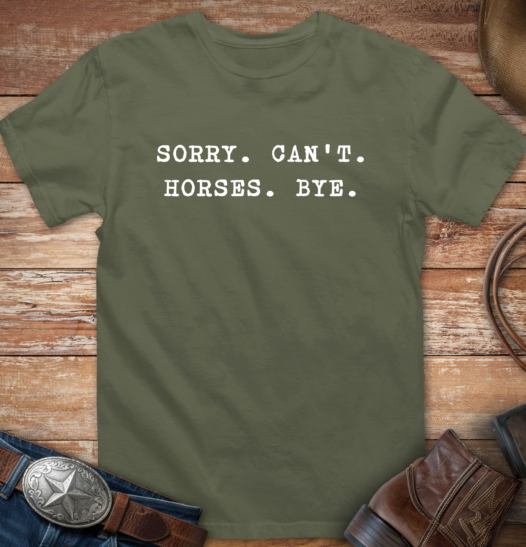 Sorry. Can't. Horses. Bye.