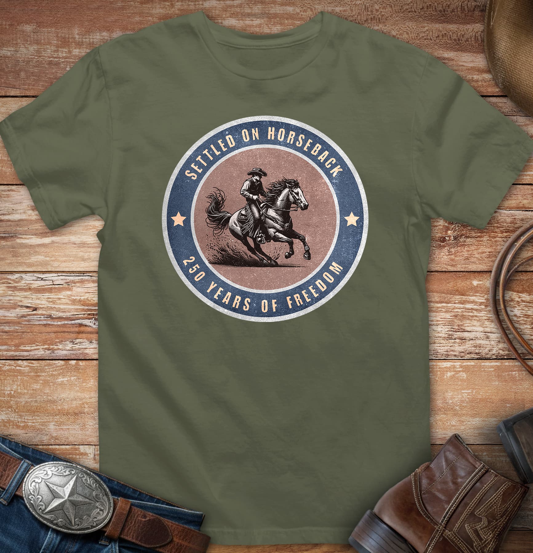 Settled on horseback T-Shirt